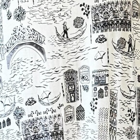 Cynthia Rowley Handkerchief Hem Swimsuit Coverup-Venice Italy 1X - Picture 2 of 7